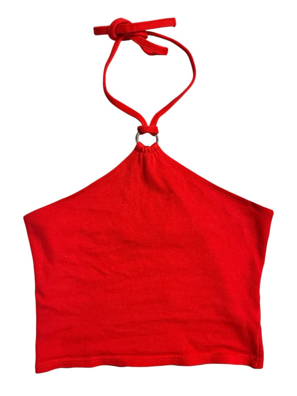Vintage Y2K Energie Red Halter Crop Top